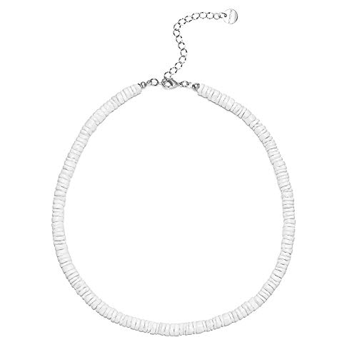 Goiern Muschelkette, Puka Muschelkette für Männer Frauen Natürliche Muschelketten Hawaiianische Choker Halskette Puka Boho Verstellbares Halskette Choker Kette Damen von Goiern