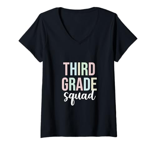 Damen Schüler der dritten Klasse: Zurück zur Schule, Elternteil T-Shirt mit V-Ausschnitt Damen Schüler der dritten Klasse: Zurück zur Schule, Elternteil T-Shirt mit V-Ausschnitt von Going Back To School