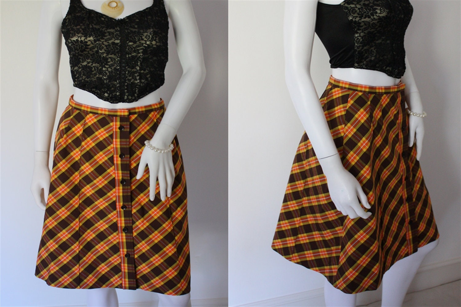 60Er Sixties Rock, A - Linie Tartan Plaid Kurzer Rock 60Er Sixties Rock, A - Linie Tartan Plaid Kurzer Rock von GoingAroundAgain