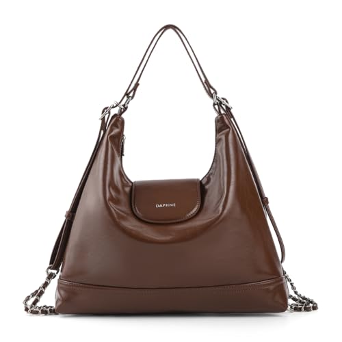 GOINSOUND Damen Hobo Schultertasche PU Leder Große Tote Handtasche mit Tragegriff oben und abnehmbarem Riemen, leichte lässige Geldbörse für Arbeit Reisen Alltag von Goinsound
