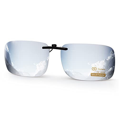 Goiteia Polarisierte Sonnenbrille Clip für Brillenträger - Sonnenbrille Zum Aufstecken Polarisiert, Sonnenbrillen Aufsatz Brille Damen Herren von Goiteia