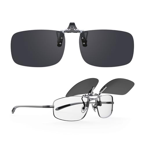 Goiteia Polarisierte Sonnenbrille zum Aufklipsen über Korrekturbrillen für Männer und Frauen - Einfaches Auf- und Absetzen mit einer Hand - Verbesserte Gläser ohne Blaulicht von Goiteia