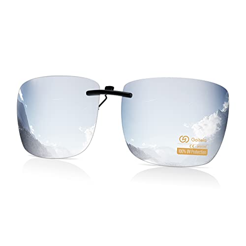 Goiteia Polarisierte Sonnenbrille Clip für Brillenträger - Sonnenbrille Zum Aufstecken Polarisiert, Sonnenbrillen Aufsatz Brille Damen Herren von Goiteia