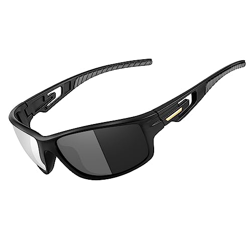 Goiteia Polarisierte Sonnenbrille Radsportbrille Herren Damen mit UV400 Schutz- Sportsonnenbrille zum Radfahren Autofahren Laufen Wandern Angeln Unzerbrechlicher Leichter TR90 Rahmen (Photochrom) von Goiteia