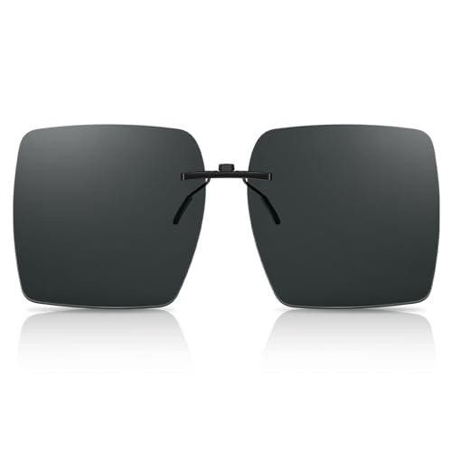 Goiteia Polarisierte Sonnenbrille Clip für Brillenträger - Sonnenbrille Zum Aufstecken Polarisiert, Sonnenbrillen Aufsatz Brille Damen Herren von Goiteia