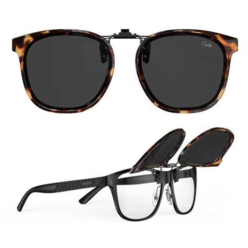 Goiteia Übergroße Sonnenbrille zum Anklipsen über Korrekturbrillen für Damen, Modisches Rahmendesign zum diskreten Verbergen Ihrer Brille, Einfaches Aufsetzen und Abnehmen mit einer Hand von Goiteia