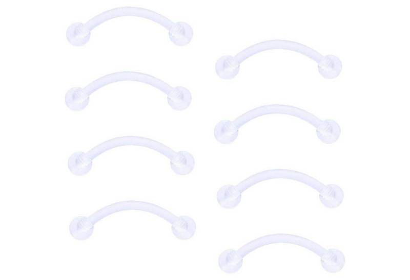 Gojewen Augenbrauenpiercing 8er Plastik Piercing Set Curved Barbell Lippe Augenbrauen Helix Rook von Gojewen