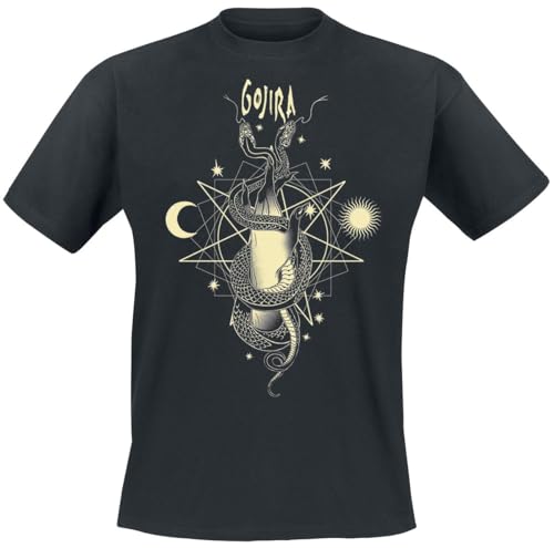 Gojira Celestial Snakes Männer T-Shirt schwarz L 100% Baumwolle Band-Merch, Bands von Gojira