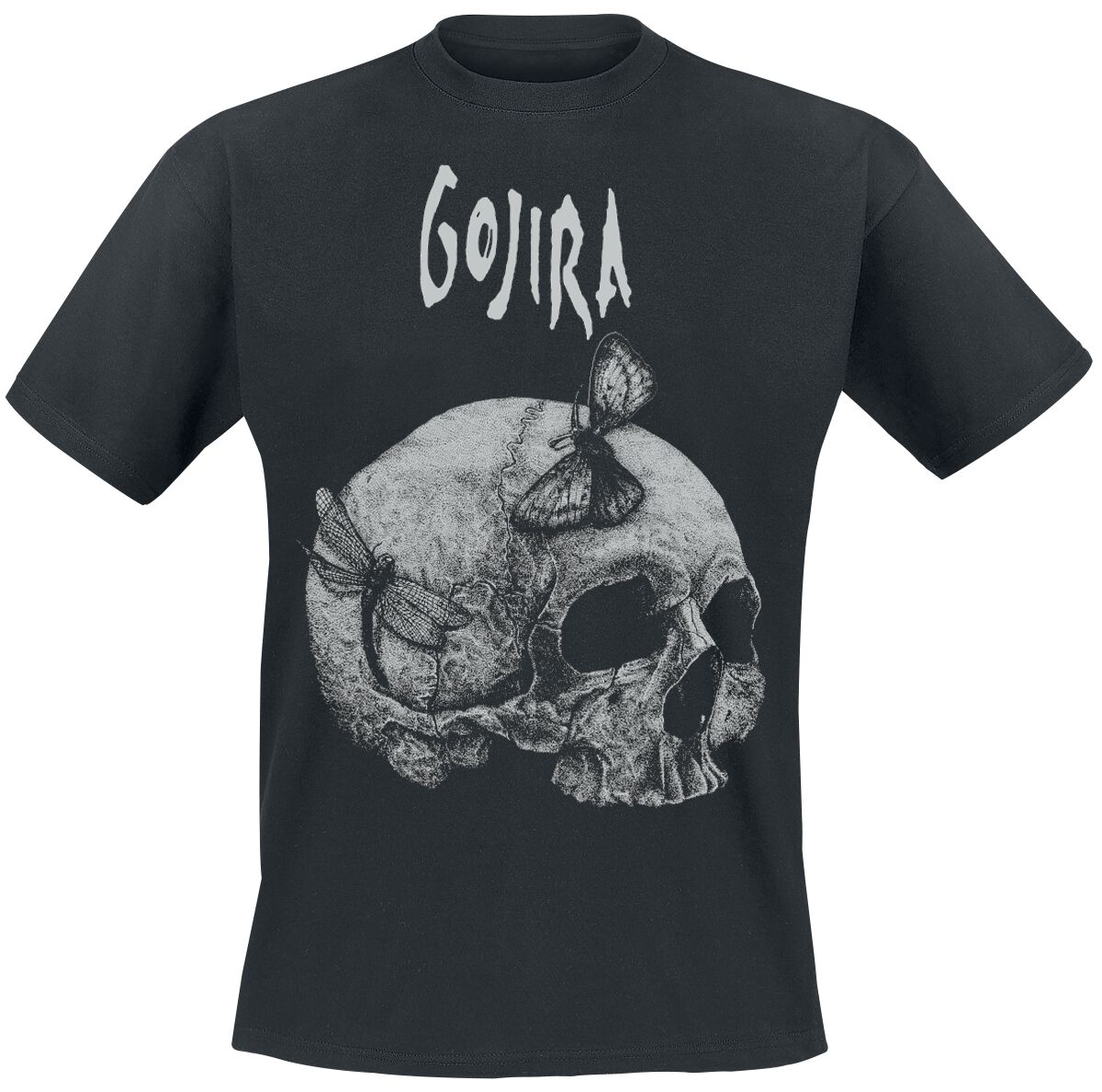 Gojira Moth Skull T-Shirt schwarz in S von Gojira