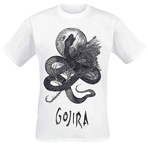 Gojira Serpent Moon Männer T-Shirt weiß L 100% Baumwolle Band-Merch, Bands, Musik von Gojira