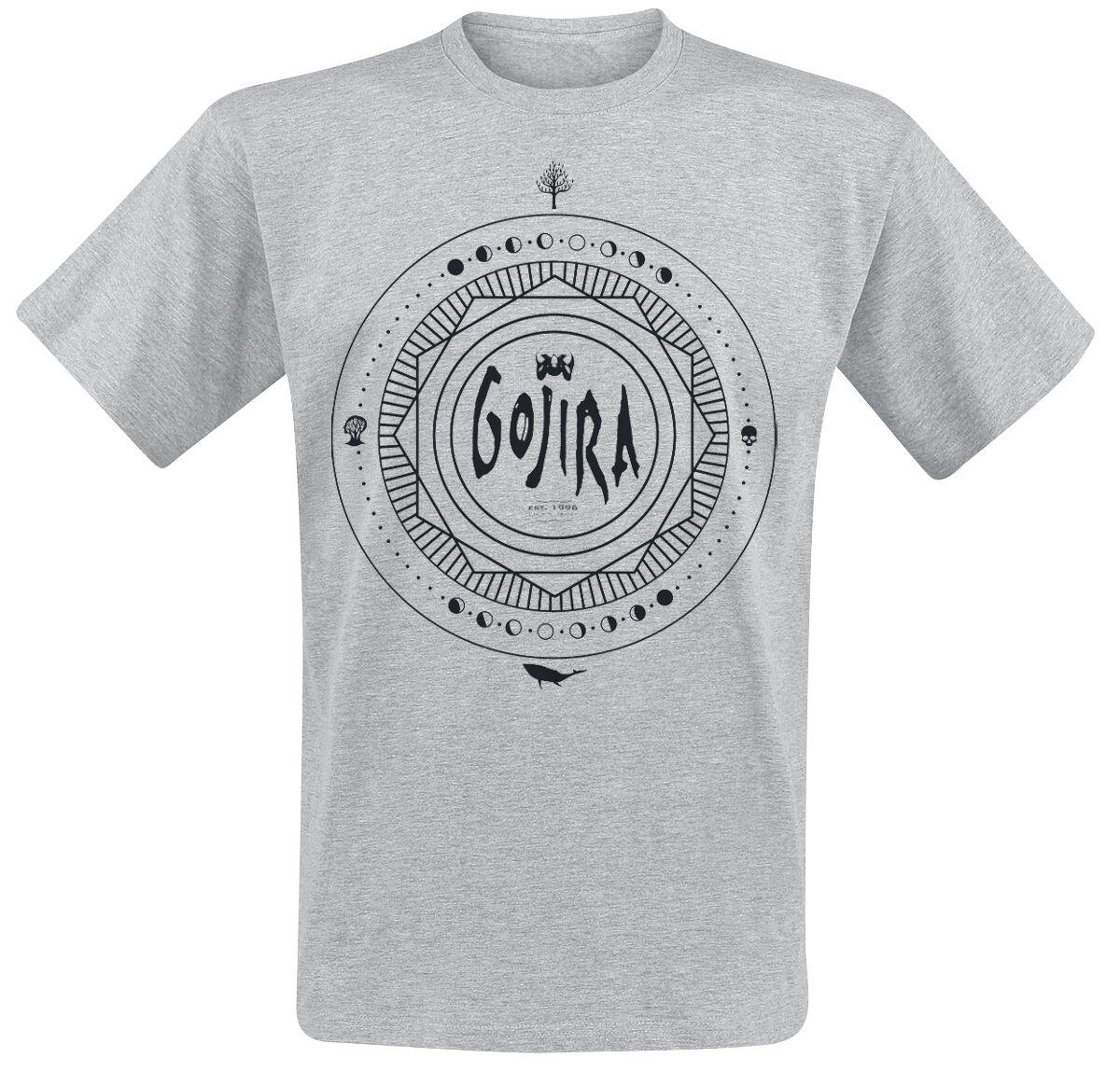 Gojira T-Shirt - Moon Phases - S bis XL - für Männer - Größe S - grau meliert  - Lizenziertes Merchandise! von Gojira