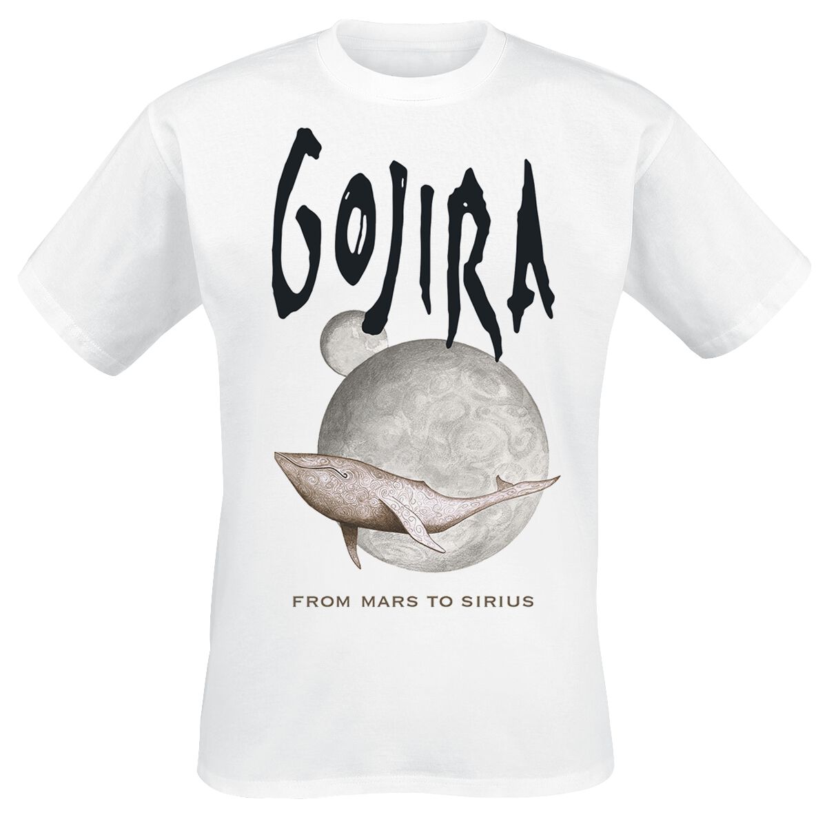 Gojira T-Shirt - Whale From Mars - S bis L - für Männer - Größe S - weiß  - Lizenziertes Merchandise! von Gojira