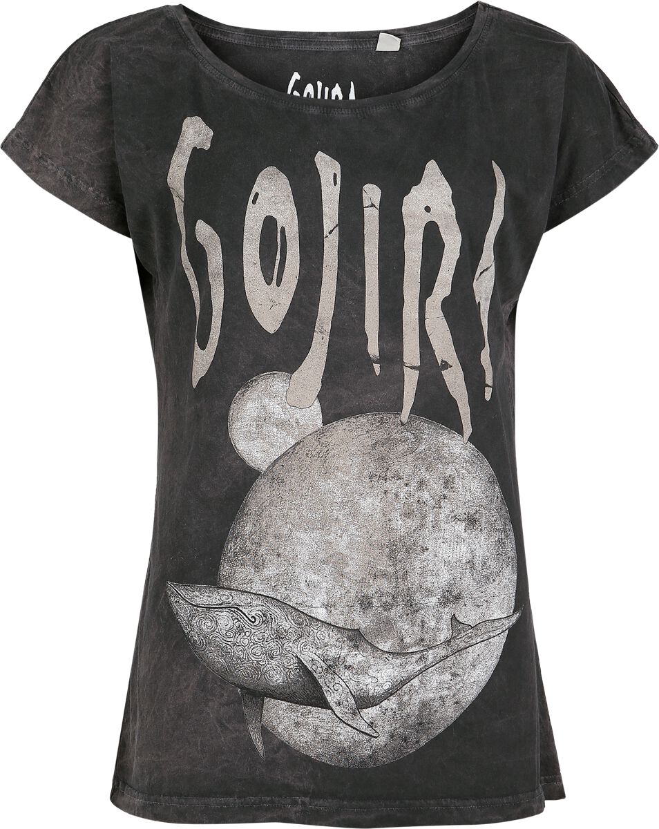 Gojira Whale Sun Moon T-Shirt grau in XL von Gojira