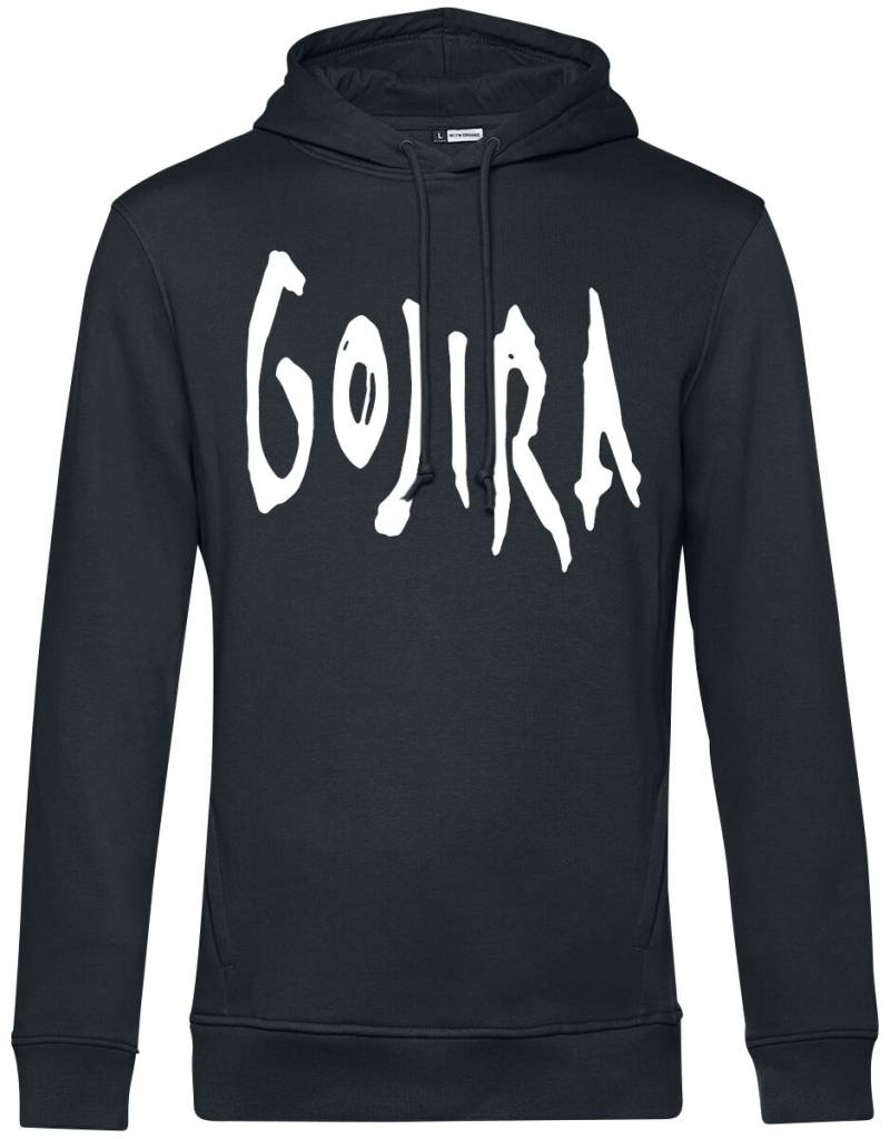 Gojira Woodblock Whales Kapuzenpullover schwarz in M von Gojira
