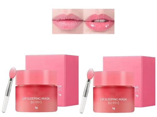 Gokame Sleeping Lip Mask - Lippenschlafmaske - Lip Sleeping Care Special Mask Care Moisture Korean Lip Balm Smooth - Lip Sleeping Mask - Suitable for Dry Chapped Peeling Cracked Lips (2bottles) von Gokame