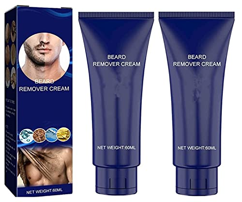 Men Permanent Hair Beard Removal Cream Depilatory Paste Face, Hair Removal Spray Foam for Men Hair Removal Cream, Men Hair Removal Cream,Beard Remover Cream for Face, Underarms, Legs, Chest (2pcs) von Gokame