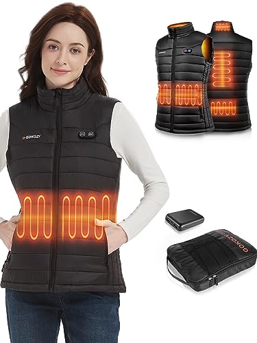 Gokozy Veste chauffante femme - gilet chauffant pour femmes avec pack batterie | Manteau léger et chaud | blouson chauffant d'extérieur von Gokozy