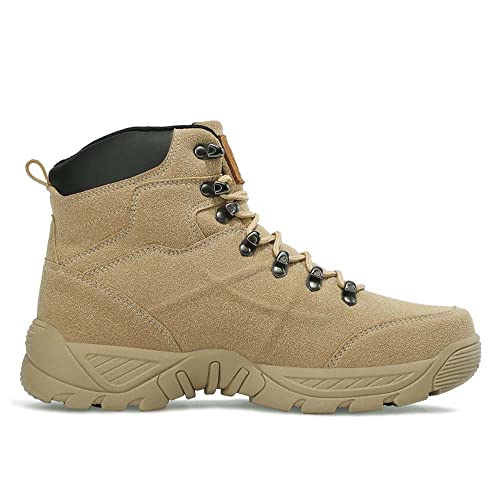 Gokzssoll Herren Mid Ultra Leicht Trekking & Wanderstiefel - Wasserdichte Wanderschuhe rutschfest Trainer Tactical Schuhe Herren Leichte Militär Stiefel rutschfeste von Gokzssoll