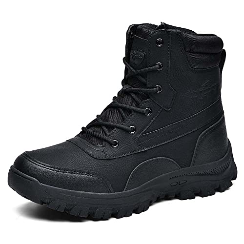 Gokzssoll Stiefel Herren Damen Army Combat Boots mit Zipper Verschleißfest rutschfeste Outdoor Trekkingschuhe von Gokzssoll