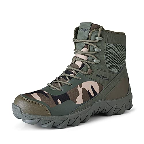 Gokzssoll Tactical Schuhe Herren Leichte Militär Stiefel rutschfeste Ultralight Sportschuhe Verschleißfest Militärstiefel für Camping Wandern Sport Outdoor von Gokzssoll