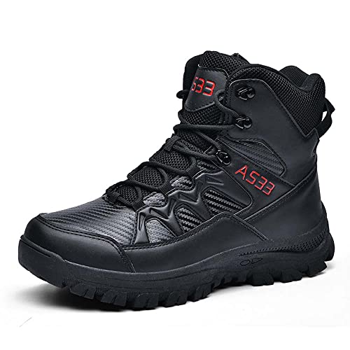 Gokzssoll Wanderschuhe Herren rutschfest Trekkingschuhe Warme Wanderstiefel Trekkingstiefel Männer für Wandern Abenteuer Outdoor Sport Schwarz Braun, 46 EU von Gokzssoll