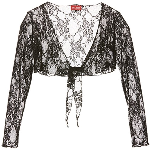 G.O.L. Mädchen Spitzen-Bolero Jacke, Schwarz (Black 2), (Herstellergröße:176) von G.O.L.