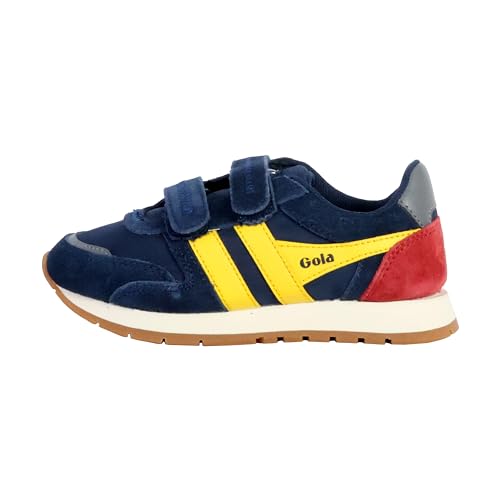 Gola Austin Strap Sneaker aus Leder für Kinder, Navy Soleil Rot, 32 EU von Gola