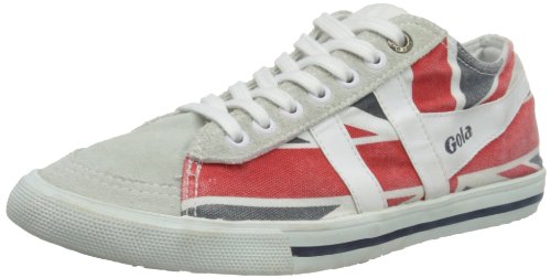 Gola CLA 460 Quota Union Jack, Damen Sneaker, Mehrfarbig - Weiß/Marineblau/Rot - Größe: 36.5 von Gola