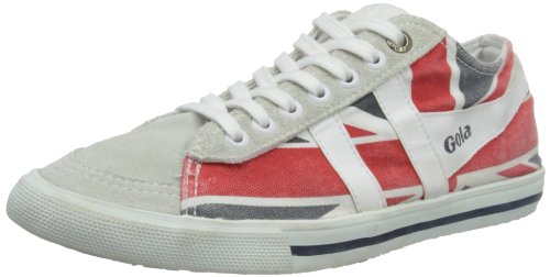Gola CLA 460 Quota Union Jack, Damen Sneaker, Mehrfarbig - Weiß/Marineblau/Rot - Größe: 40 von Gola