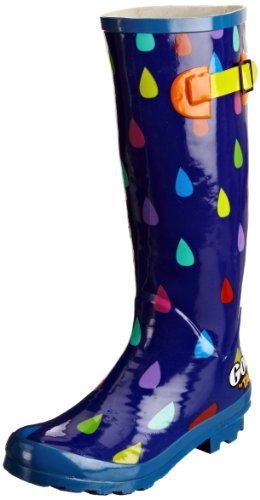 Gola Classics Damen Raindrop Splash Gummistiefel, Marineblau, Rosa, Gelb, 39 EU von Gola