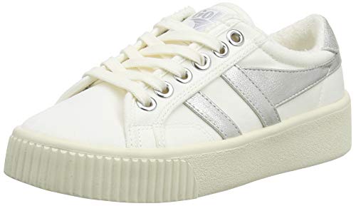Gola Damen Baseline Mark Cox Sneaker, Off White Silver, 36 EU von Gola