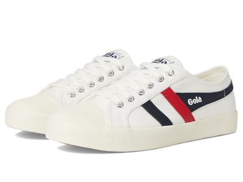 Gola Damen Coaster Sneaker, Cremefarben/Marineblau/Rot, 9.5 Gola Damen Coaster Sneaker, Cremefarben/Marineblau/Rot, 9.5 von Gola