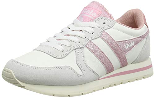 Gola Damen Daytona Glitter Sneaker, White/Light Pink, 36 EU von Gola