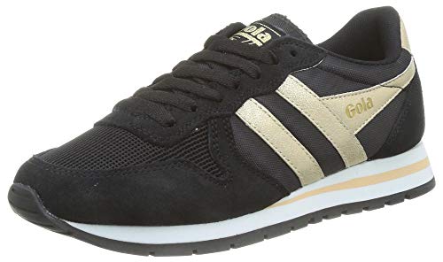 Gola Damen Daytona Mirror Sneaker, Black/Gold, 36 EU von Gola