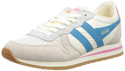 Gola Damen Daytona Sneaker, Off White/Lagoon/Fluro Pink, 38 EU von Gola