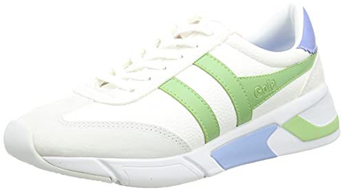 Gola Damen Eclipse California Sneaker, White/Patina Green/Vista Blue, 41 EU von Gola