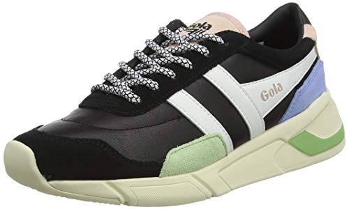 Gola Damen Eclipse Trident Sneaker, Black/Patina Green/Vista Blue, 38 EU von Gola