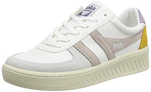 Gola Damen Grandslam Trident Sneaker, White/Blossom/Lily, 37 EU von Gola