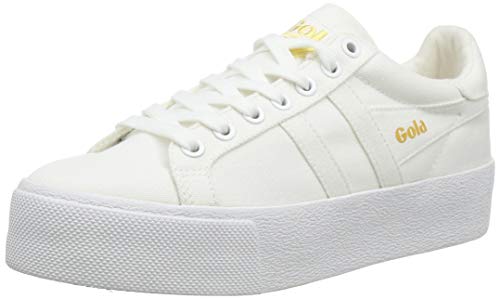 Gola Damen Orchid Platform Canvas Sneaker, White/White/White, 36 EU von Gola