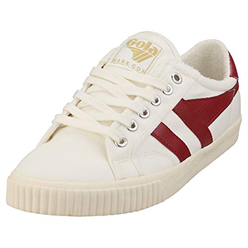 Gola Damen Tennis Mark Cox Sneaker, Off White Deep Red, 41 EU von Gola