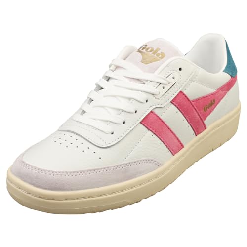 Gola Falcon Damen-Sneaker, Weiß/Fluro Pink/Pfau, 39 EU von Gola