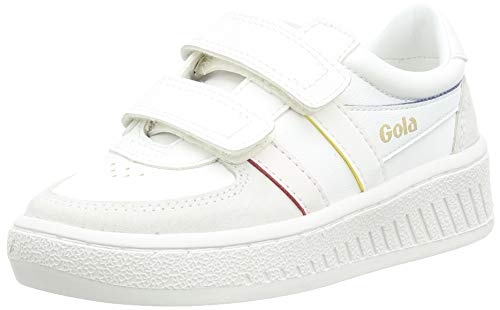 Gola Grandslam Prime Velcro Sneaker, White/Multi, 32 EU von Gola