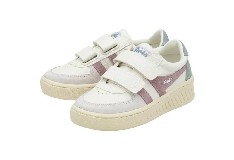 Gola Grandslam Trident 2025 (PU,Klettverschluss) weiss/pastelrosa/graublau Sneaker von Gola