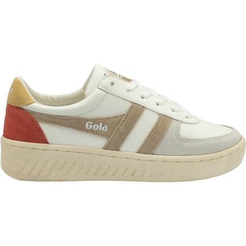Gola Unisex Grandslam Trident Sneaker, White/Bone/Flax, 39 EU von Gola