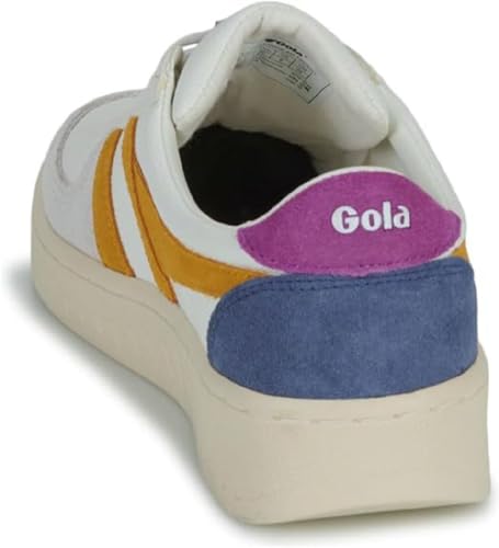 Gola Grandslam Trident Sneaker Damen Weiss/Gelb - 37 - Sneaker Low Shoes von Gola
