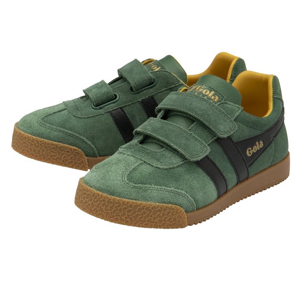 Gola Harrier 2025 (Wildleder,Klettverschluss) immergrün/schwarz/sonnengelb Sneaker von Gola