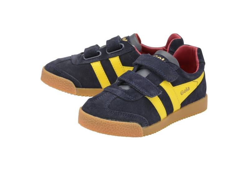 Gola Harrier 2025 (Wildleder,Klettverschluss) navyblau/sonnengelb/rot Sneaker von Gola