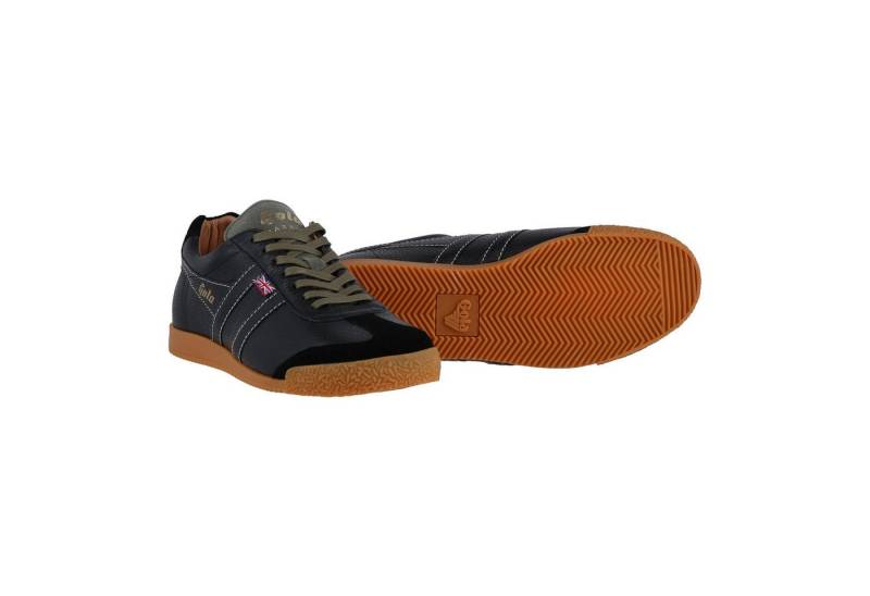 Gola Harrier Leder Windsor 2024 - Made in England - schwarz Herren Sneaker von Gola
