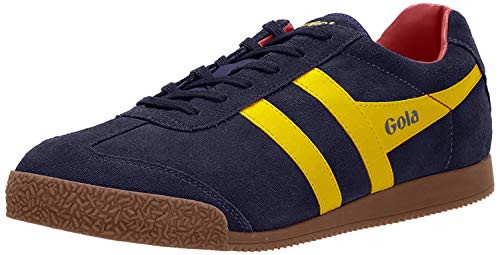 Gola Herren Harrier Suede Low-Top, Blau (Navy/Sun/Red) von Gola