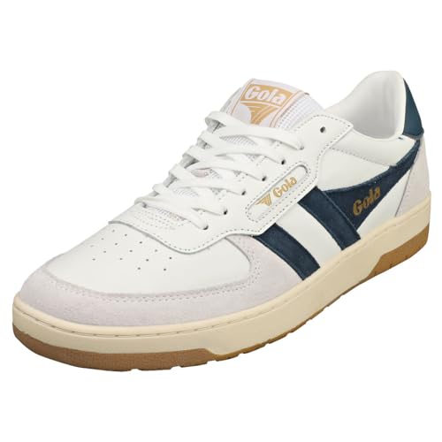 Gola Hawk Herren-Sneaker, Weiß/Tabak/Marineblau, 45 EU von Gola